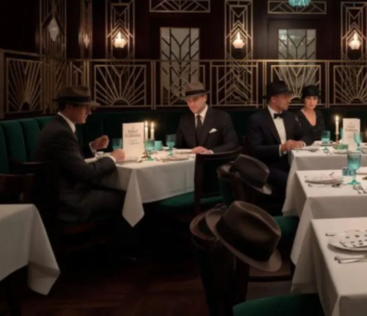 Stylová výzdoba tematického večera v restauraci Karlovia